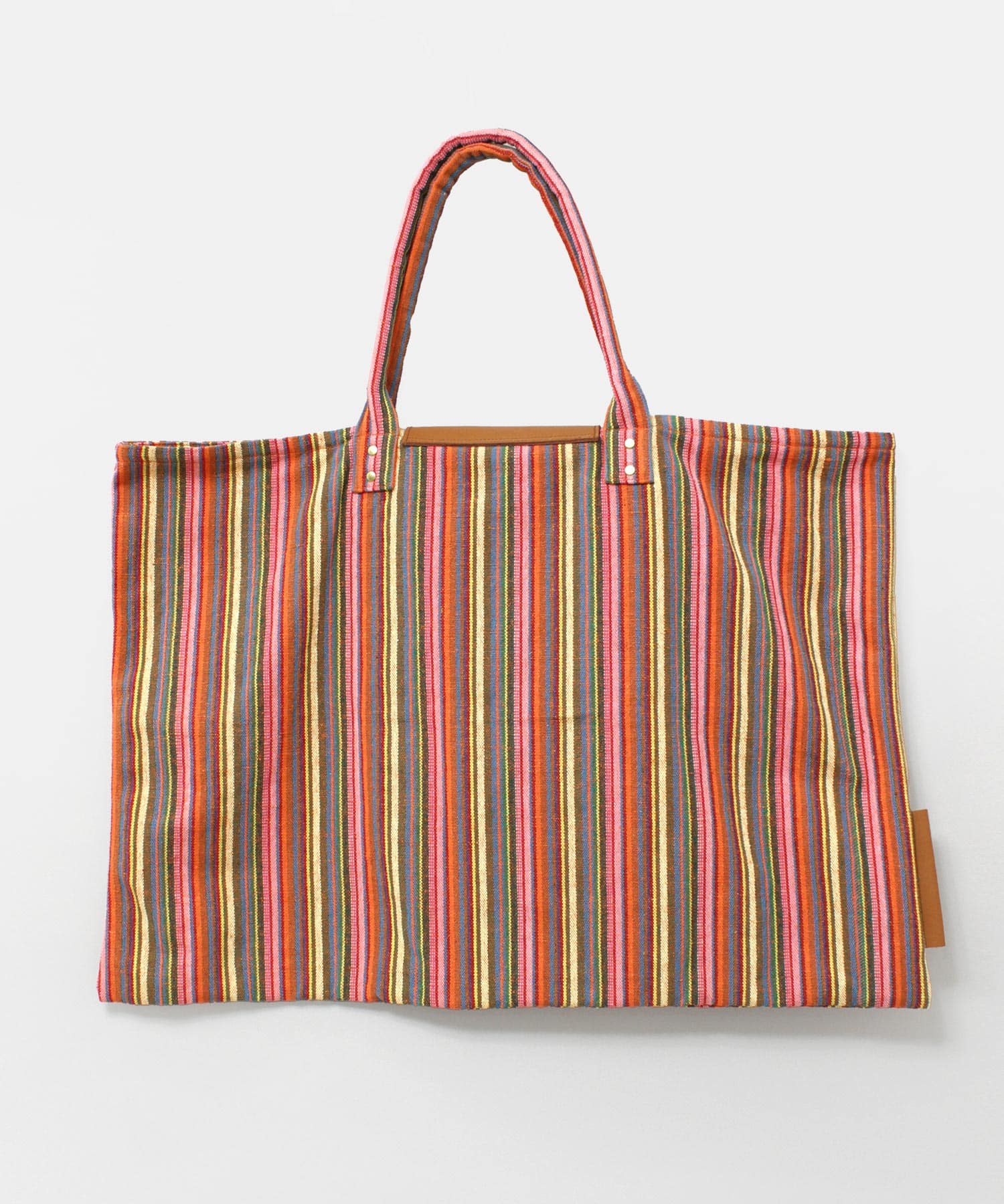 E5002 マルチストライプビッグトート(F ブルーストライプ): バッグ