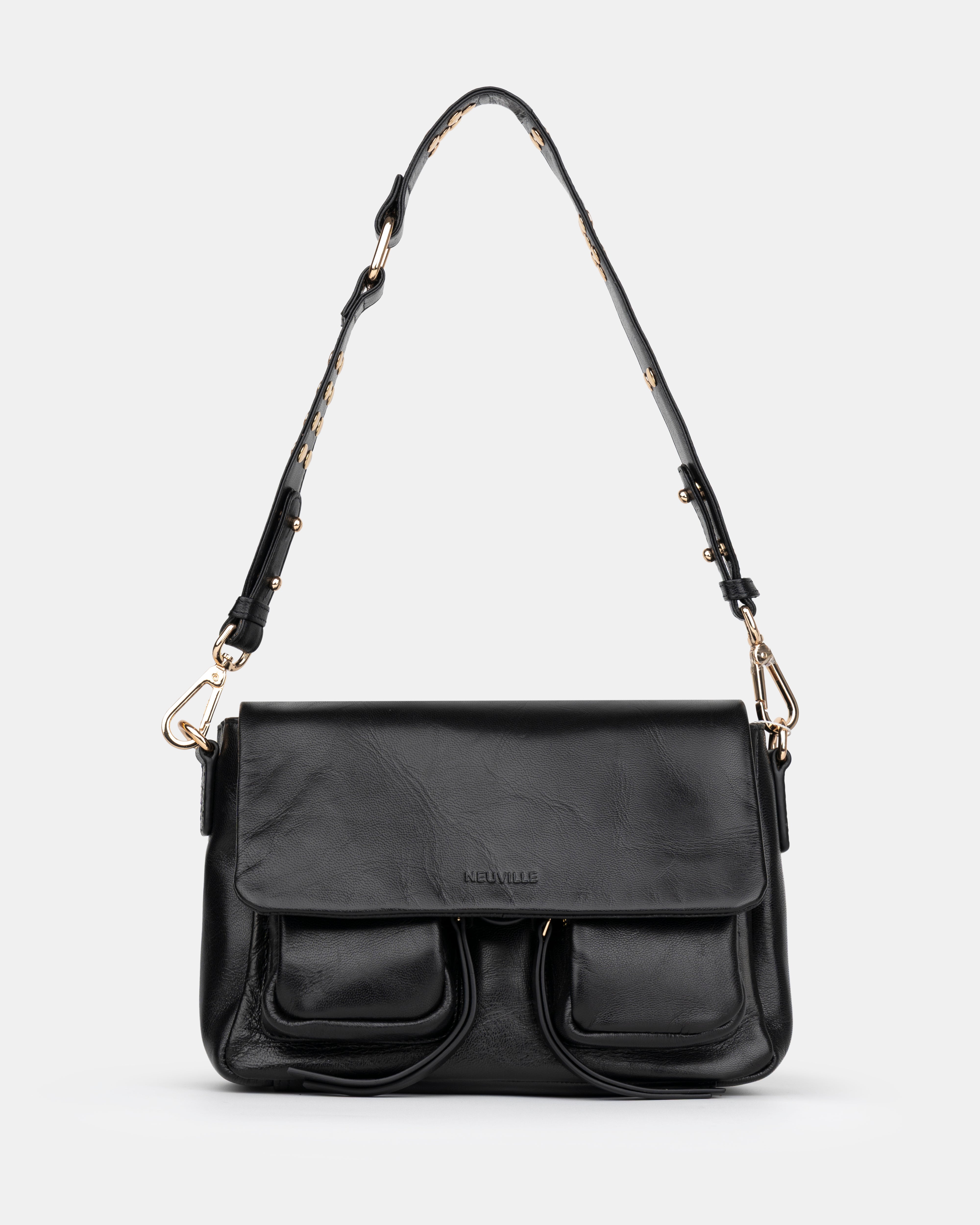 MAXKE SAND ANTHRACITE | Women's Leather Bags| NEUVILLE