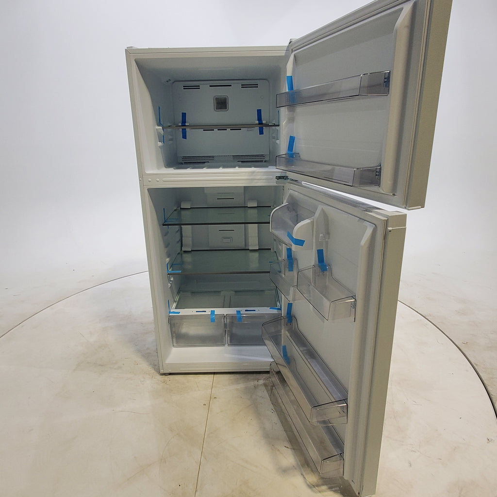 White ENERGY STAR Midea 18.1 cu. ft. Top Freezer Refrigerator with Rev