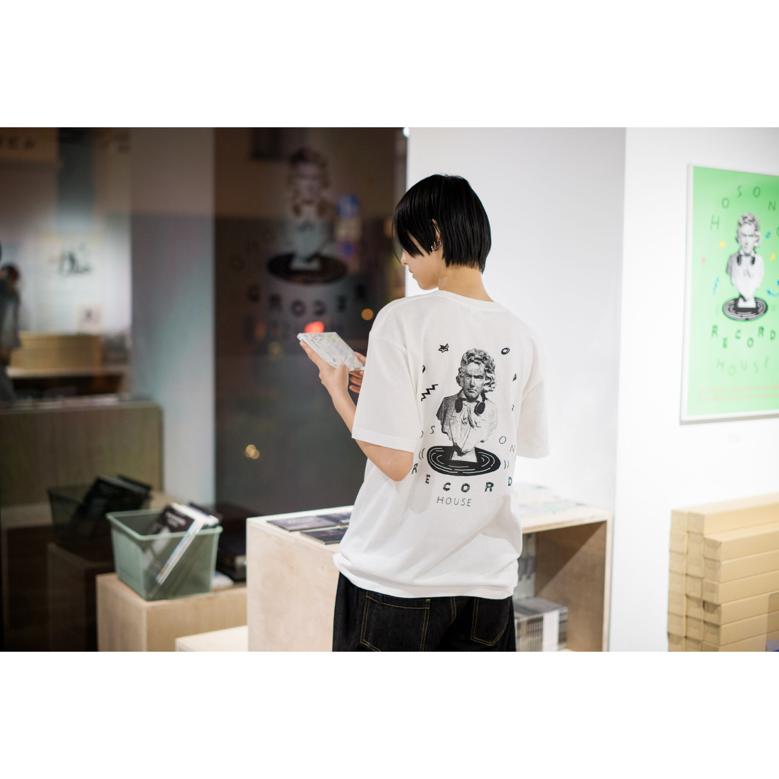 細野晴臣 - HOSONO RECORD HOUSE Tee [White] - New Gallery