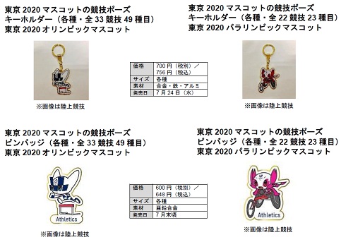 東京2020公式ライセンス商品拡充 - 新デザインのアイテムなど445種が