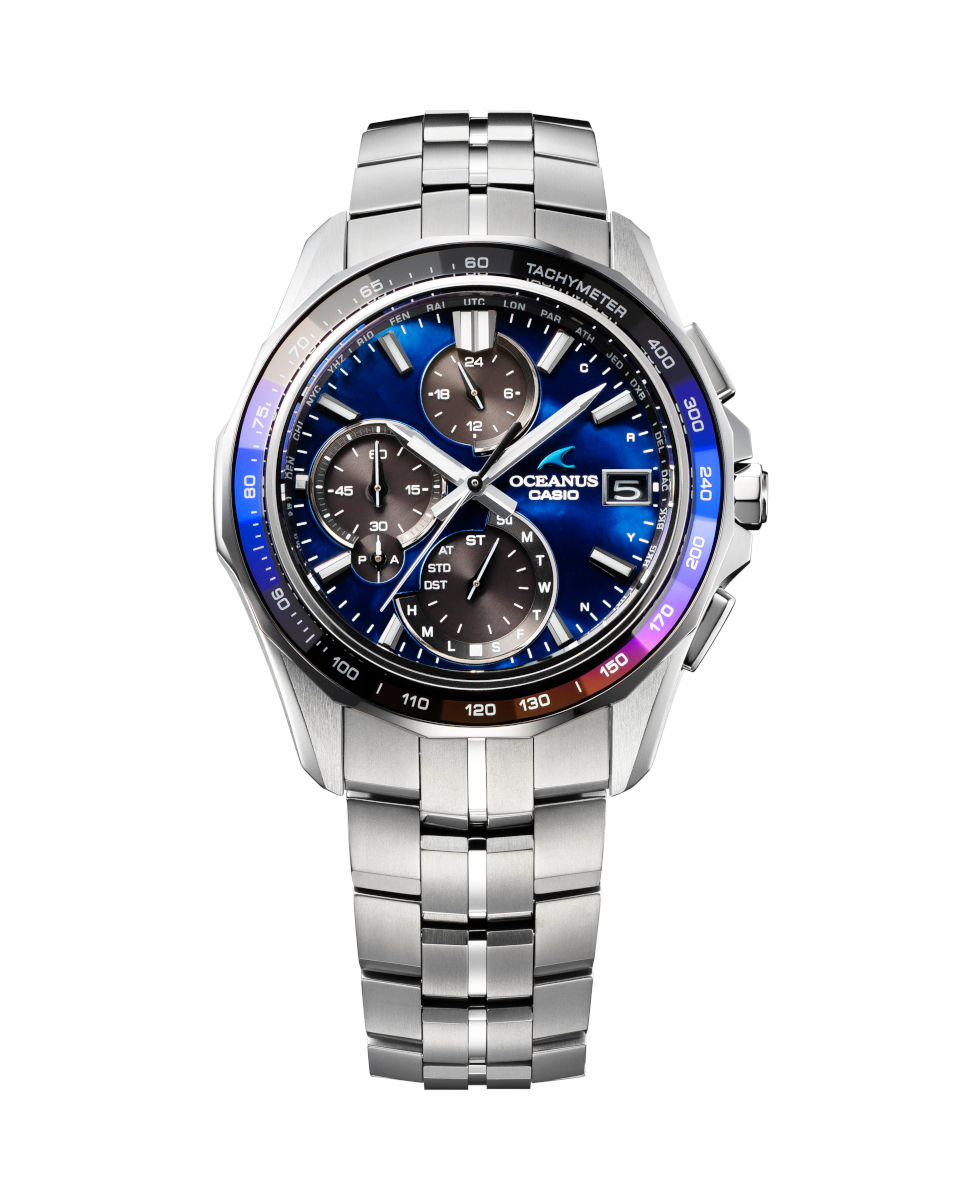 カシオ、ダイヤルに白蝶貝を使用した「OCEANUS」20周年記念モデル