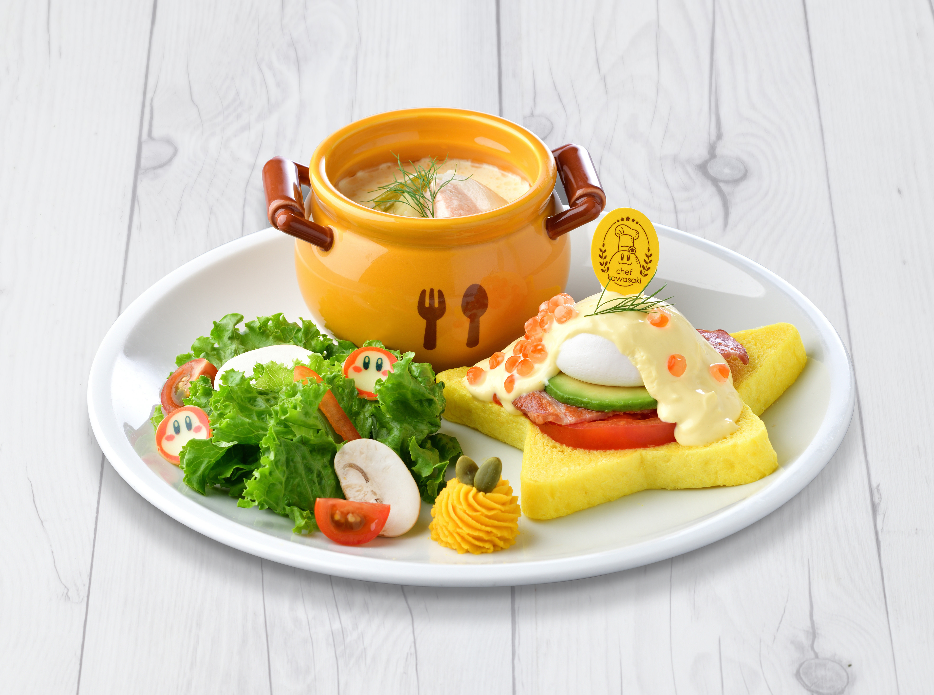 カービィカフェにて秋のメニュー2種が期間限定で発売。すいこみ姿の