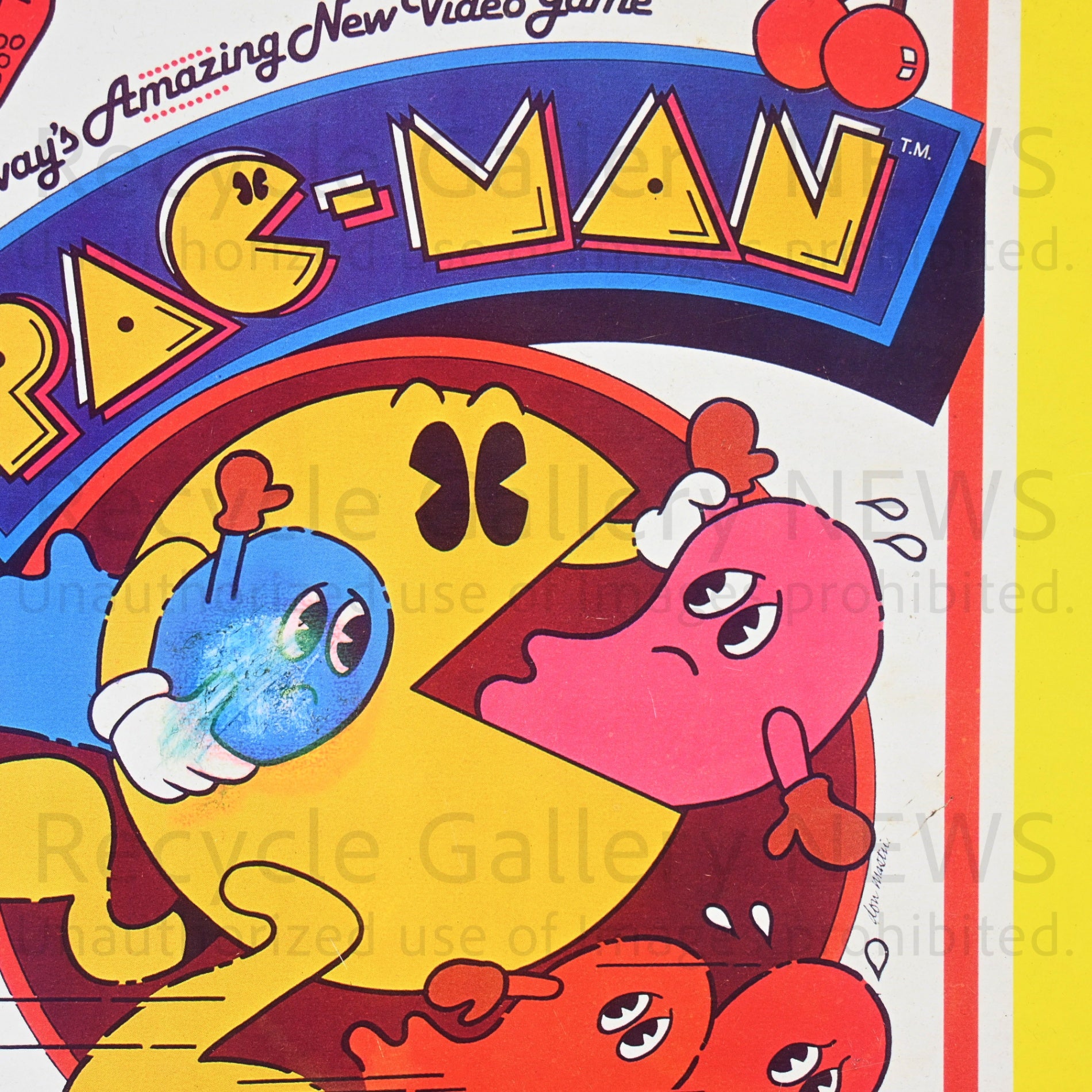 PAC-MAN Folding Mini Table Tin Tray 1980's Vintage / パックマン