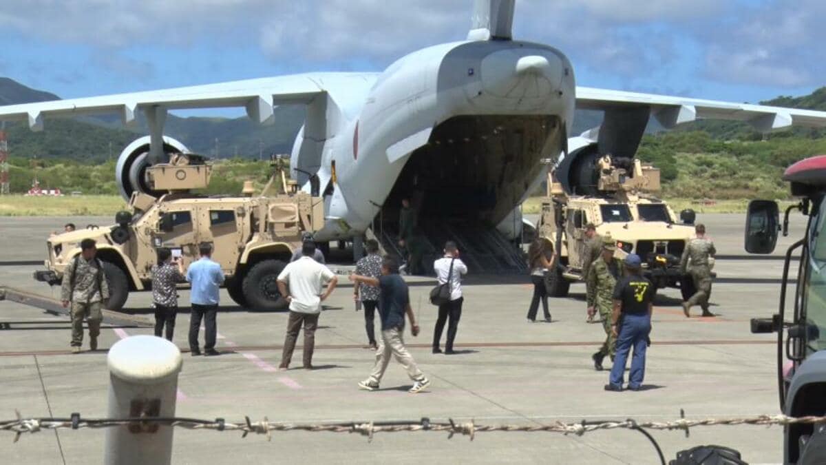 自衛隊機が米軍の新兵器「MADIS」「NMESIS」を石垣島に搬入 日米共同