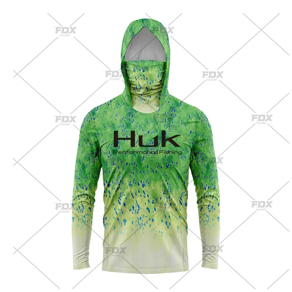 Huk Custom Men's Hooded Shirt: Ultimate Sun Protection for Anglers