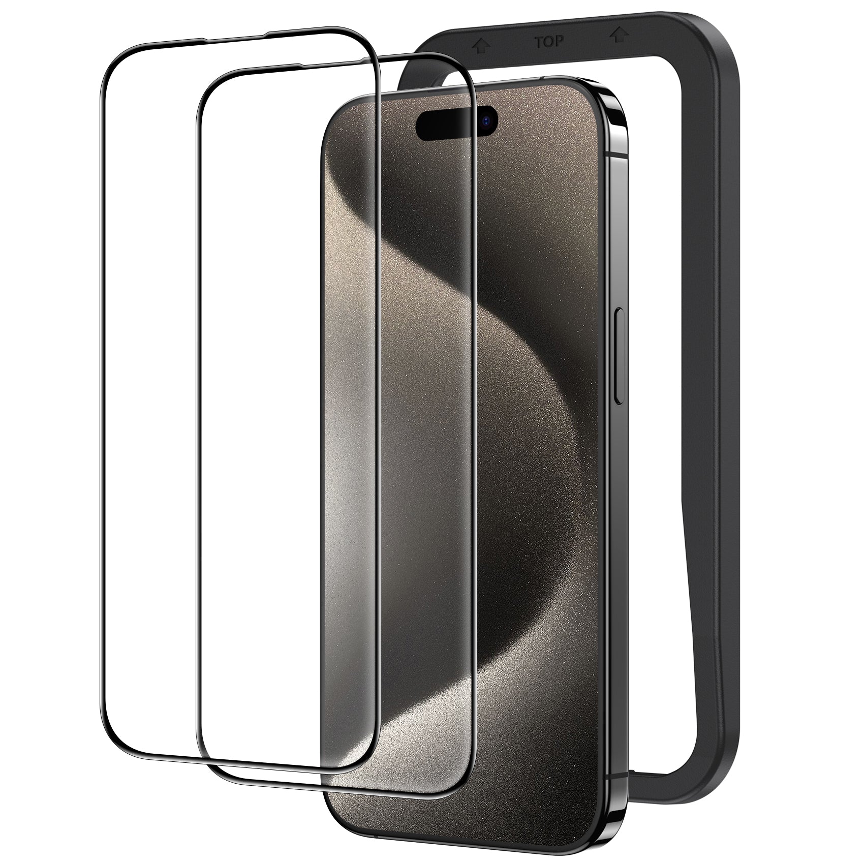 NIMASO ガラスフィルム iPhone 15 Plus/ Pro/Pro Max用 強化ガラス全面