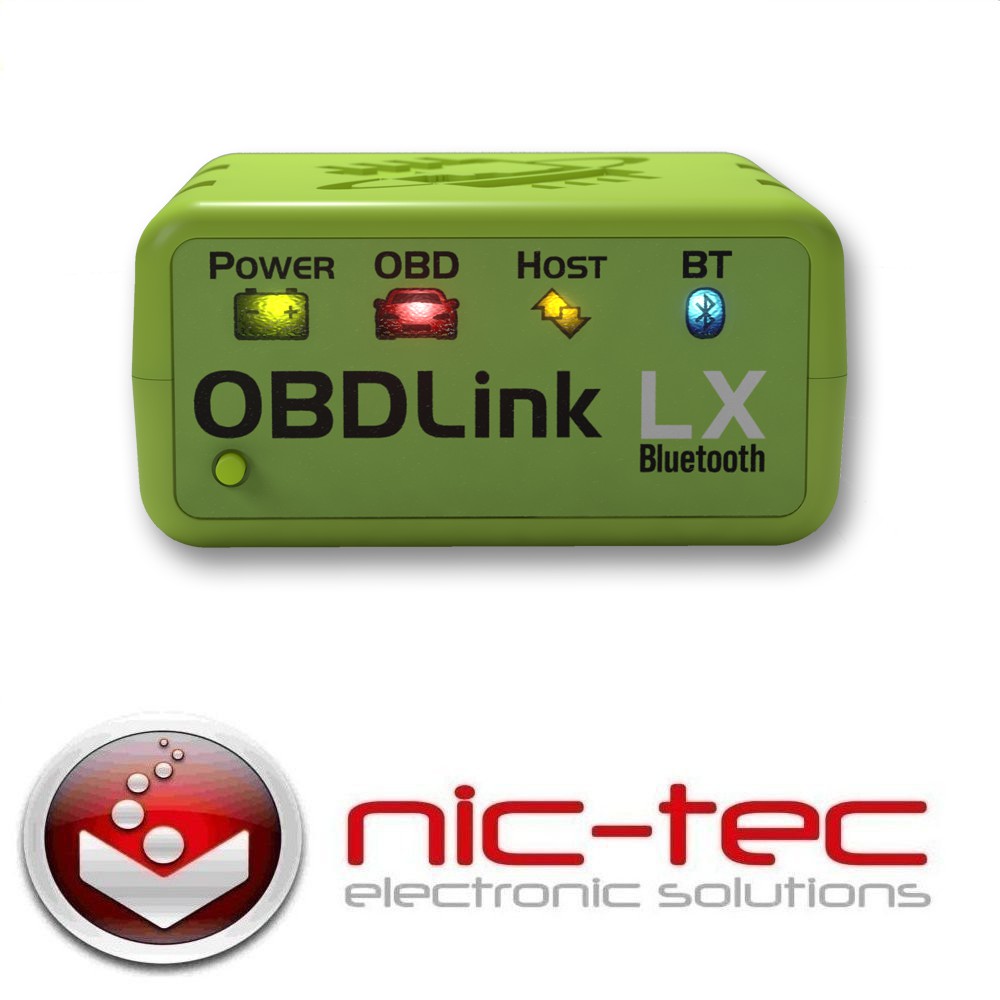 米国で開発された、PC および Android 用の OBDLink LX Bluetooth