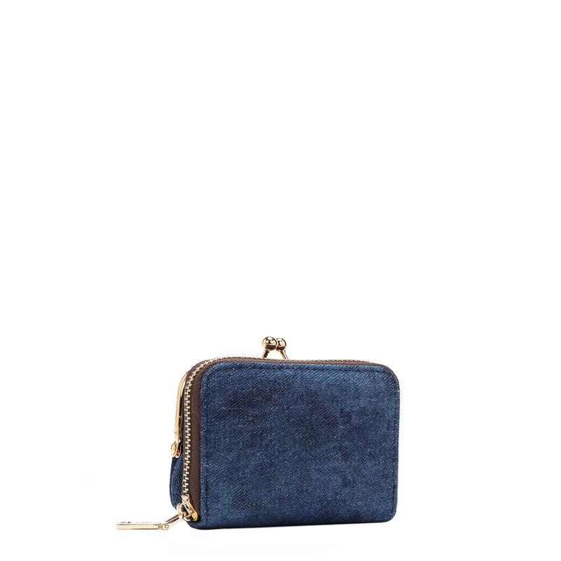 Mini Julia Kiss Lock Wallet, Vegan Leather Accordion Card Holder