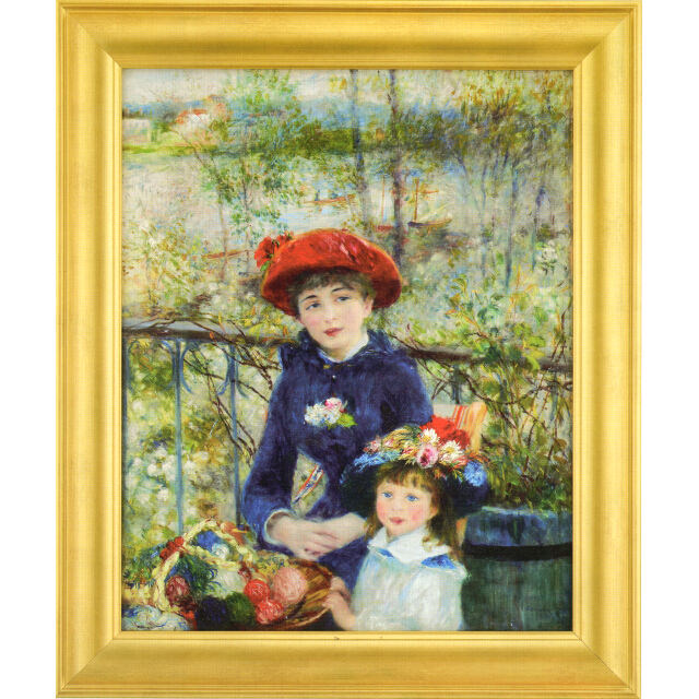 ルノワール 「二人の姉妹 -テラスにて-」彩美版 複製画 美術館承認