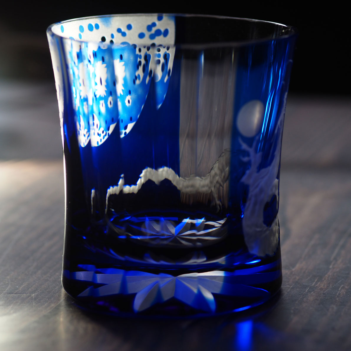 ガラス クリスタルロックグラス「月光龍」 自由工房 西田雅之｜NA