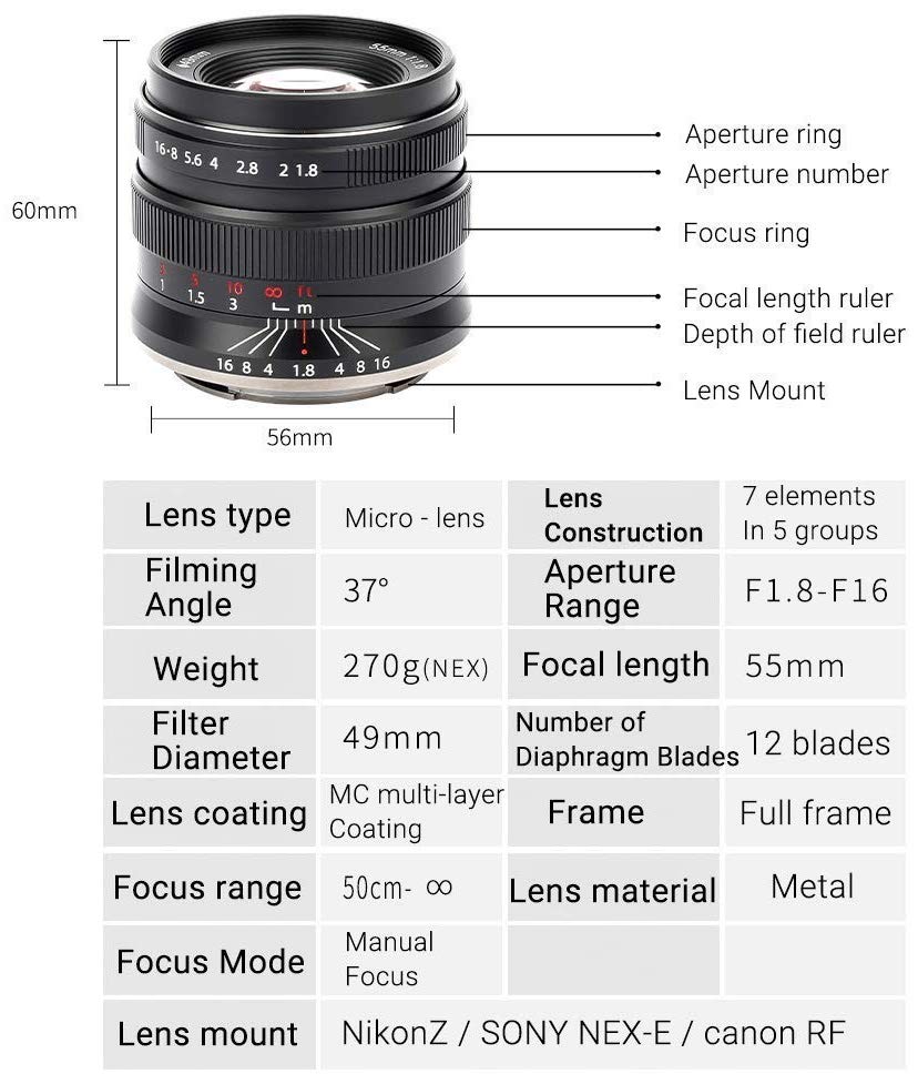 This Chinese Brightin Star 55mm f/1.8 lens for Nikon Z-mount is