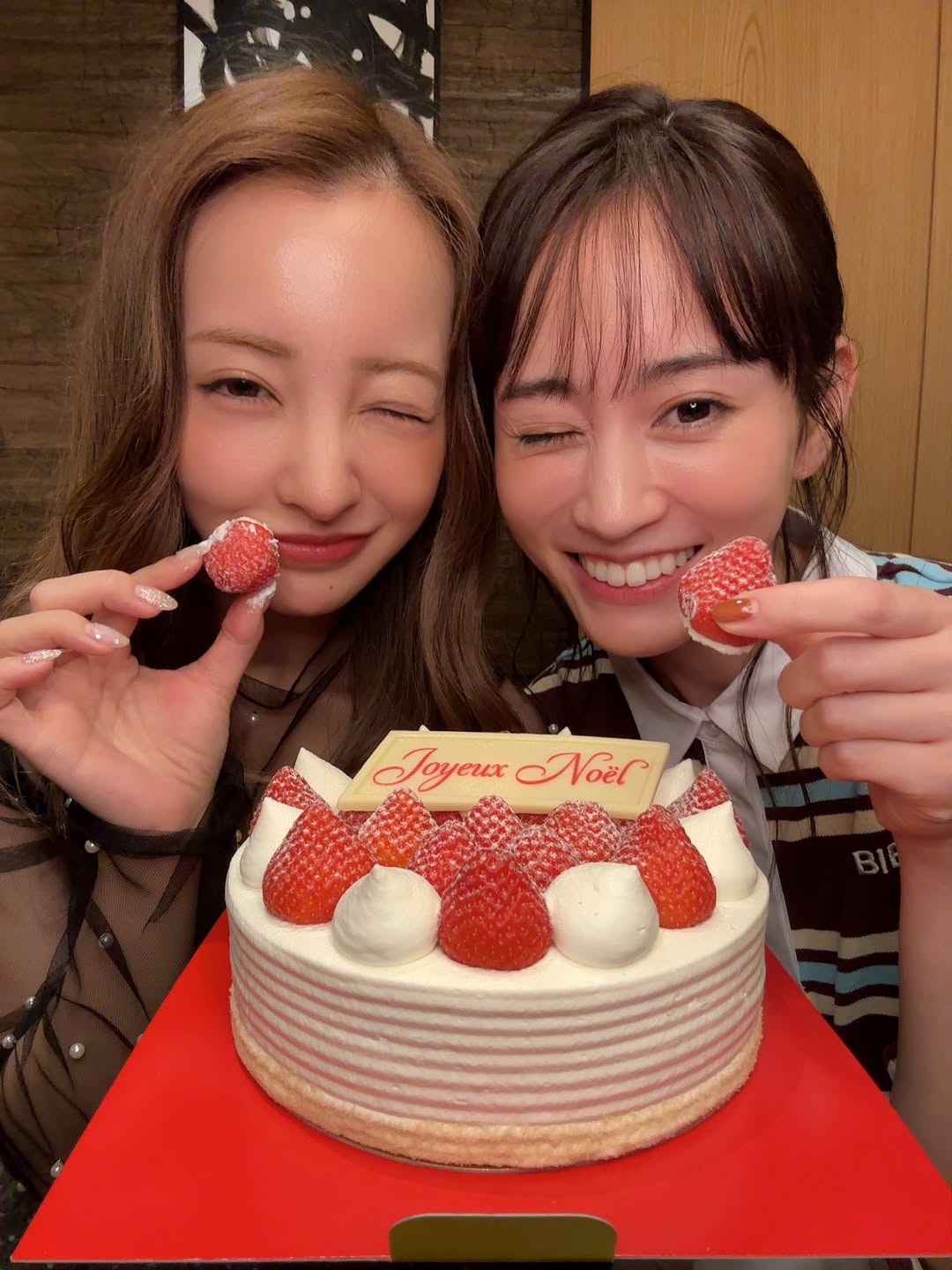 AKB1期生コンビ…前田敦子＆板野友美〝頬寄せウィンクショット〟に反響