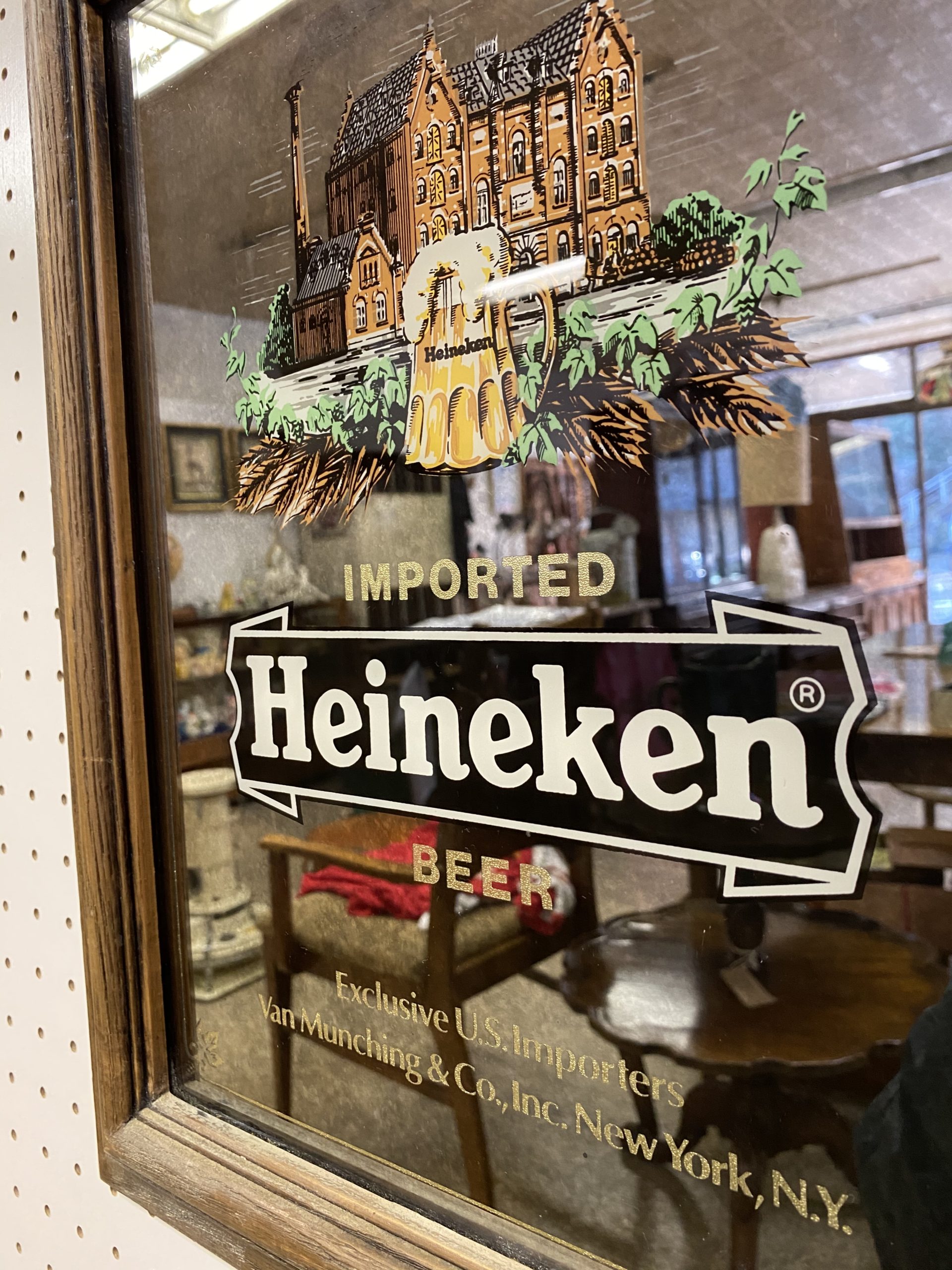 1980s Heineken ハイネケン パブミラー | 京都アンティーク