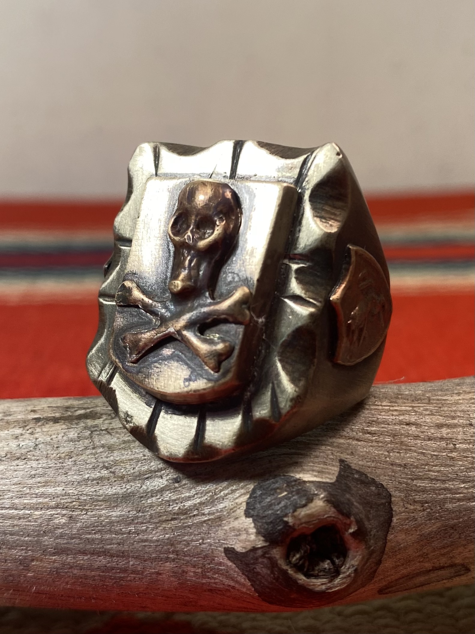 1950s メキシカンリング スカル クロスボーン 22号 メキシコリング