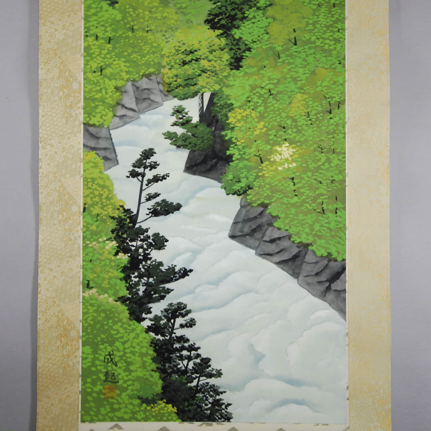 小暮成起 / 彩色山水 | 掛軸 - 野村美術