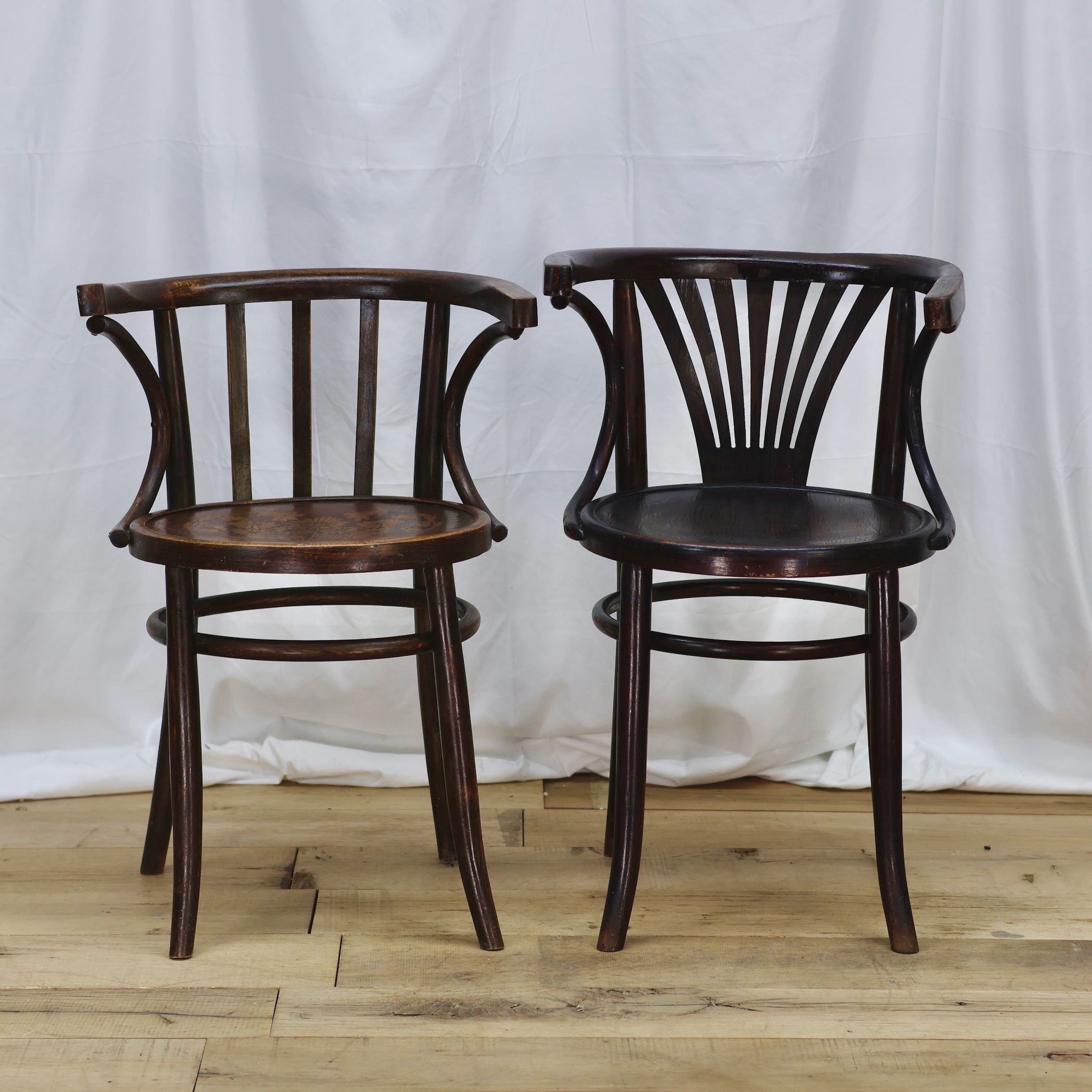 CHR36A BARREL BACK THONET-STYLE CHAIR
