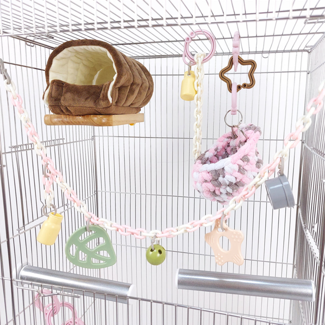 モモンガ用おもちゃ、退屈なケージが毎日新しい遊園地に変身。「NEW