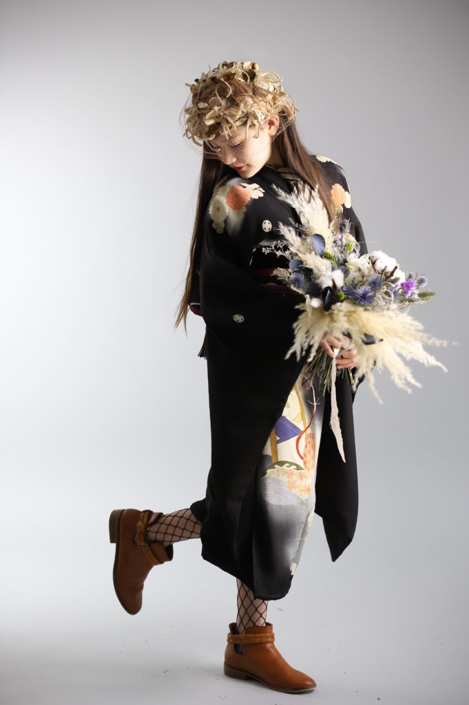 木製 1/2 オブジェ ハーフバースデー撮影、二分の一成人式撮影 約20cm 木製