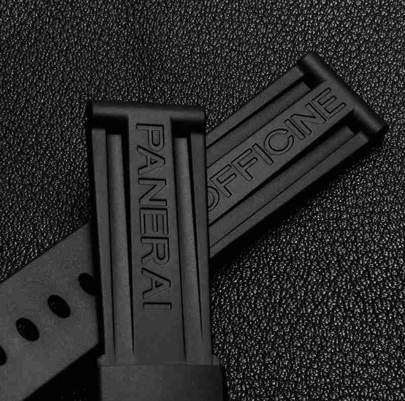 For Panerai 22mm 24mm 26mm Black Rubber Band Strap Buckle – Watch