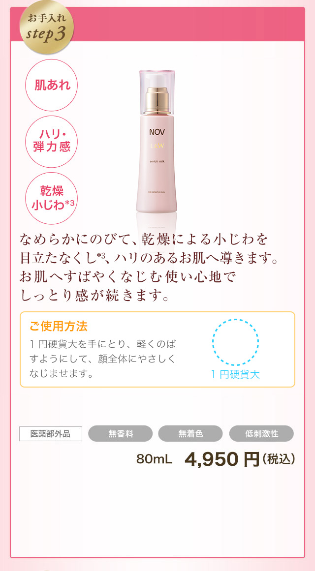 敏感肌用高保湿エイジングケアのノブ L＆W シリーズ | NOV