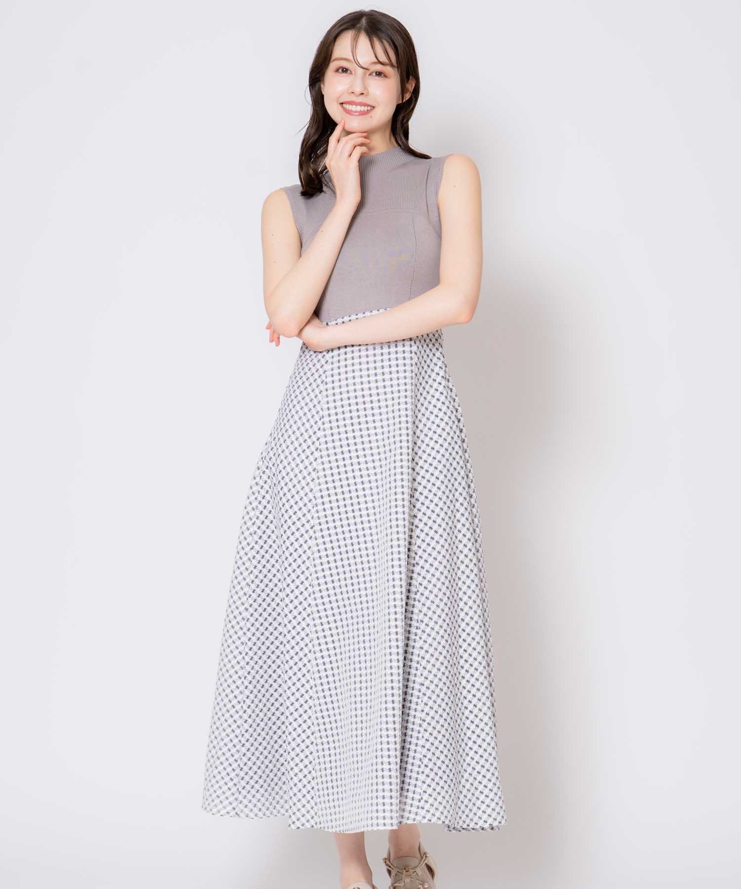 アソートノースリーブドッキングワンピース | ロングワンピース