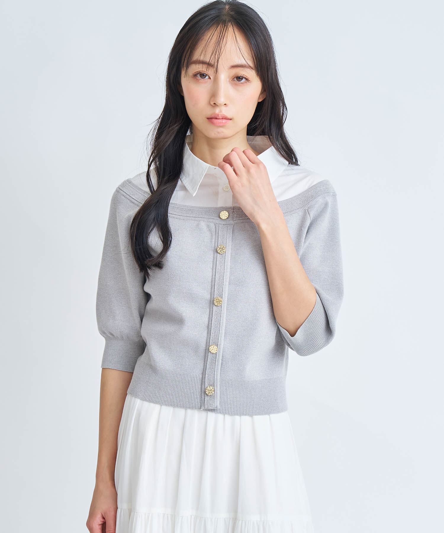 予約】シャツレイヤードライクニット | ニット | NOELA OFFICIAL WEB STORE