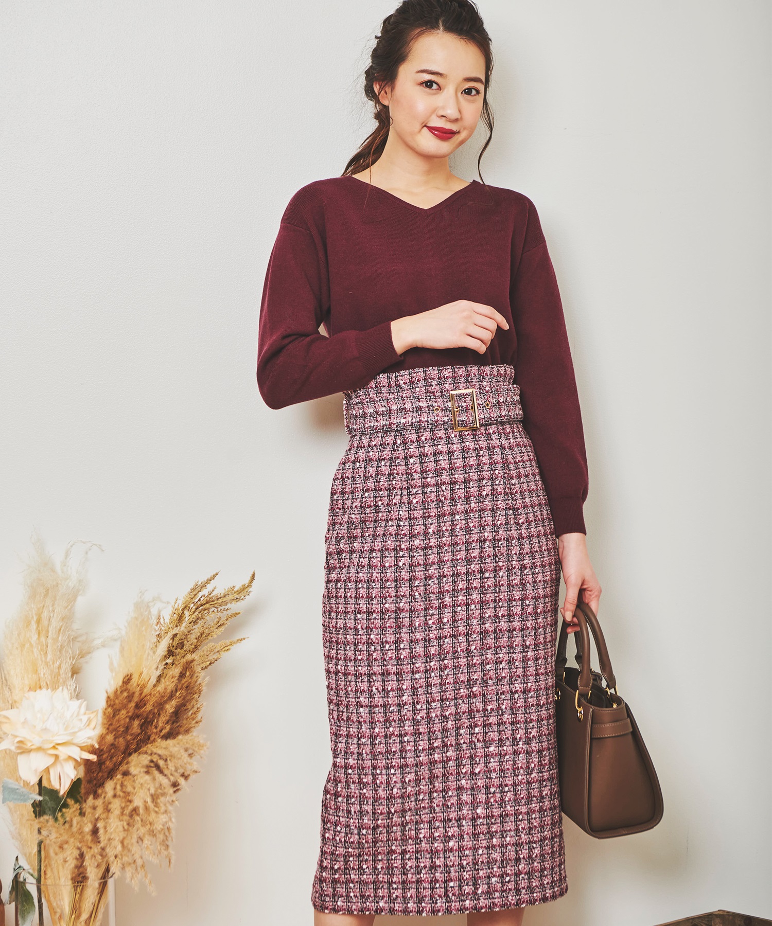 ツイードドッキングワンピ | ロングワンピース | NOELA OFFICIAL WEB STORE