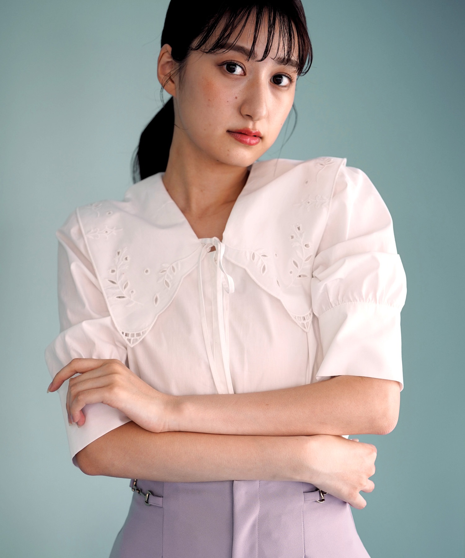 衿刺繍袖ボリュームブラウス | シャツ・ブラウス | NOELA OFFICIAL WEB