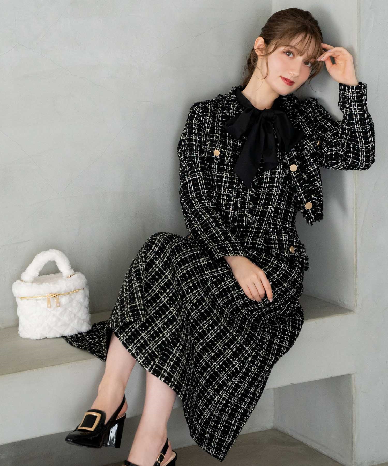 ツイードジャケット×ジャンスカセット | ロングワンピース | NOELA