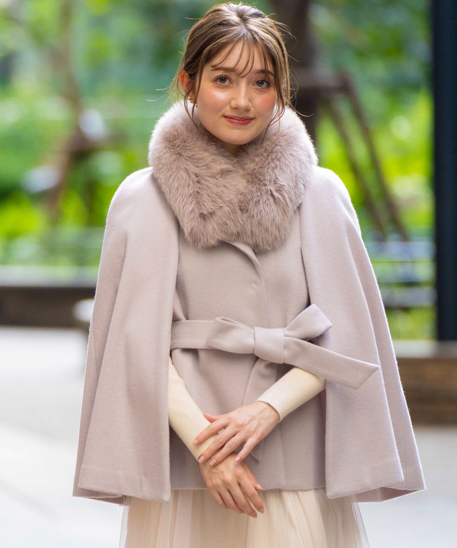 ファースリットケープコート | コート | NOELA OFFICIAL WEB STORE