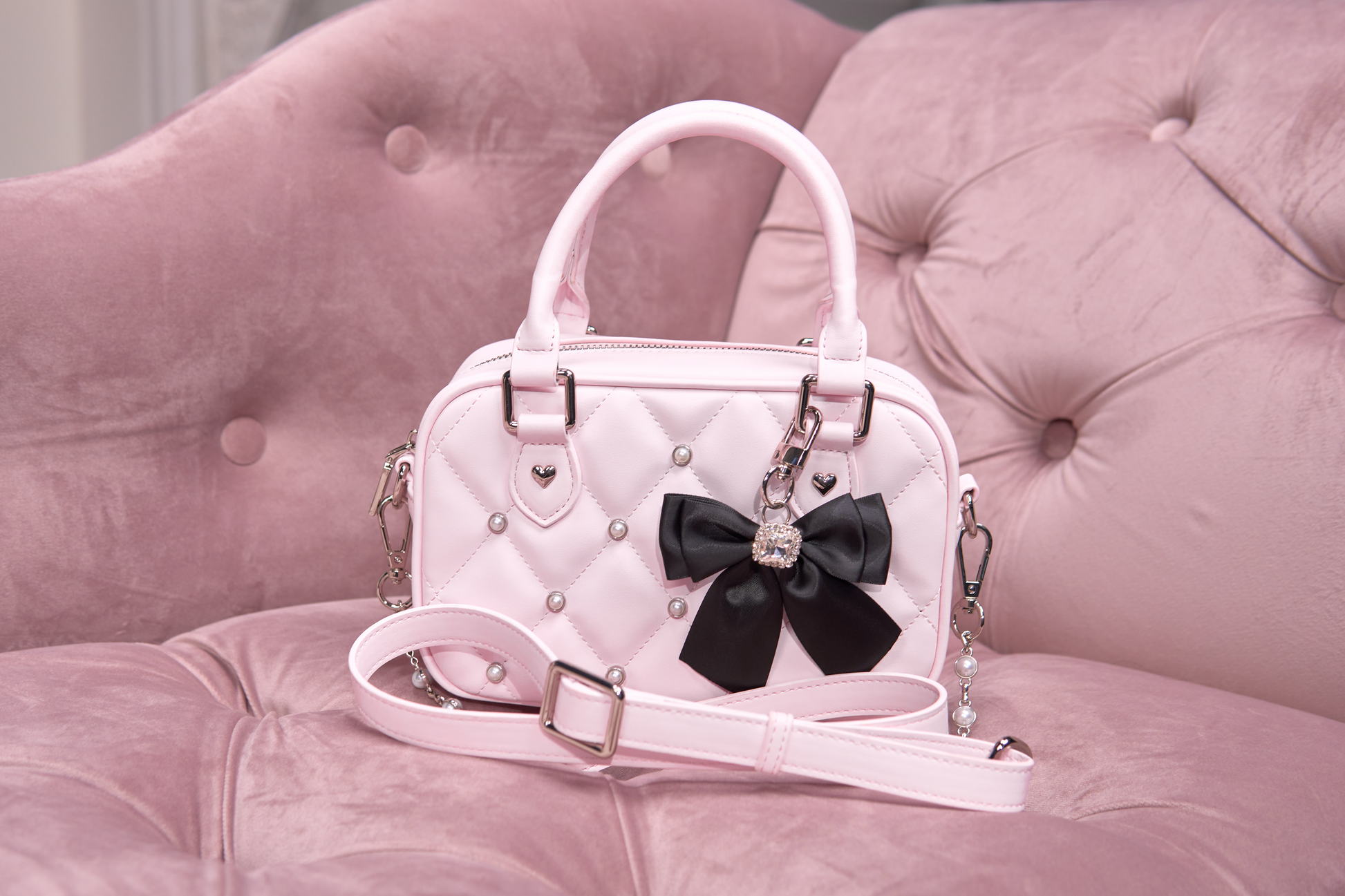 パールキルティングリボンショルダーバッグ – NoGenki