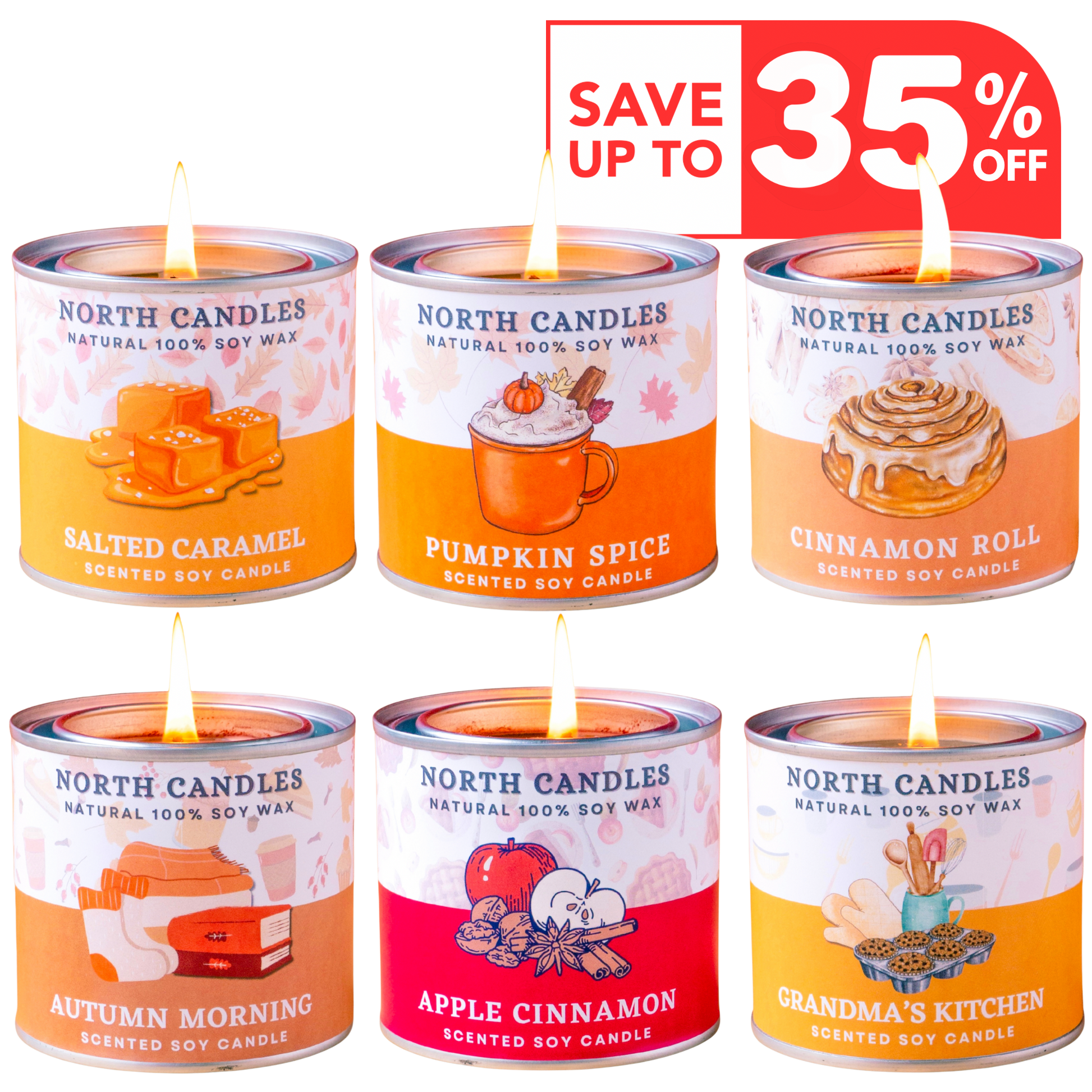 秋アロマキャンドルセット (SAVE 30-35%) パンプキンスパイス Pumpkin