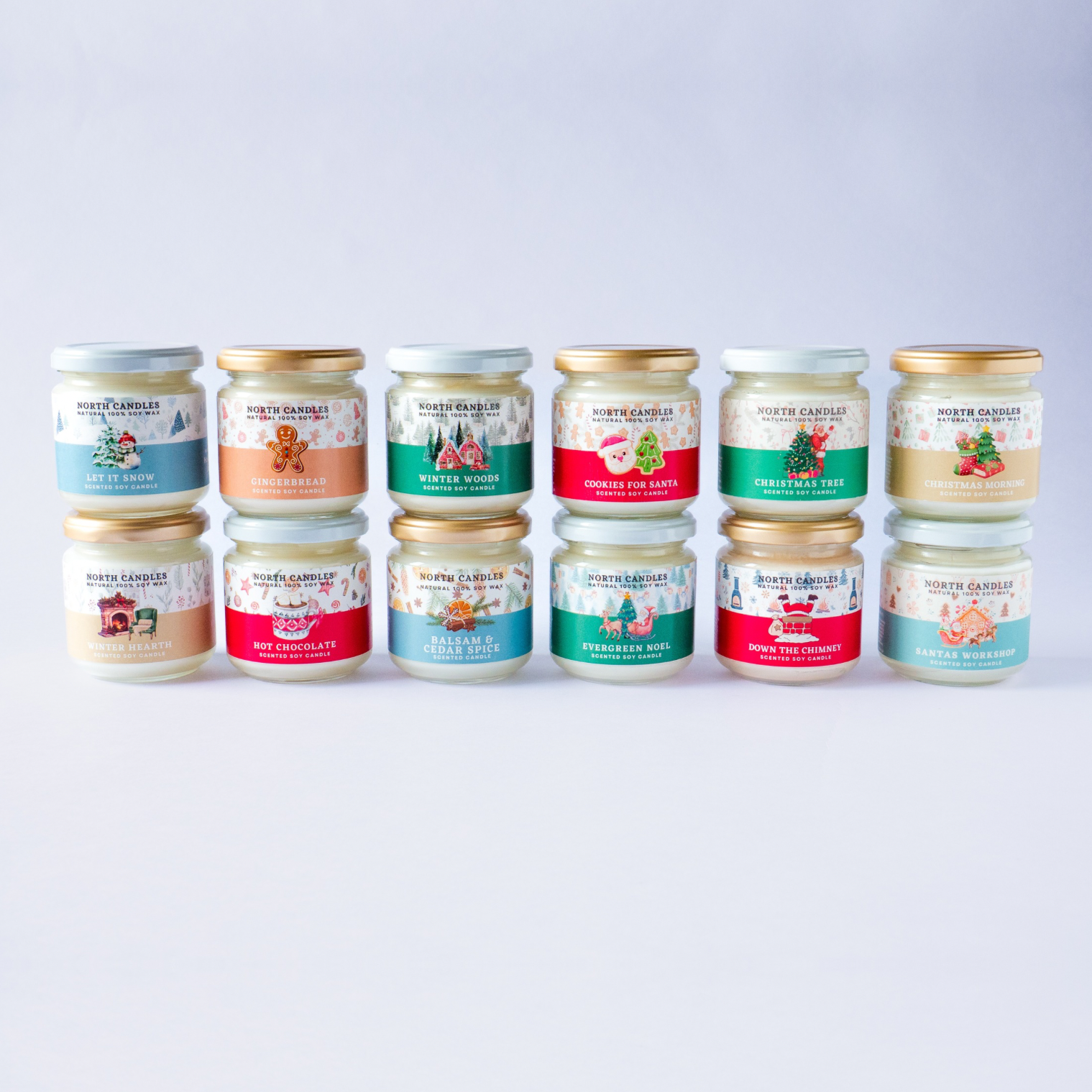 North Candles Christmas Scented Soy Candle Value Set in Japan Bundle