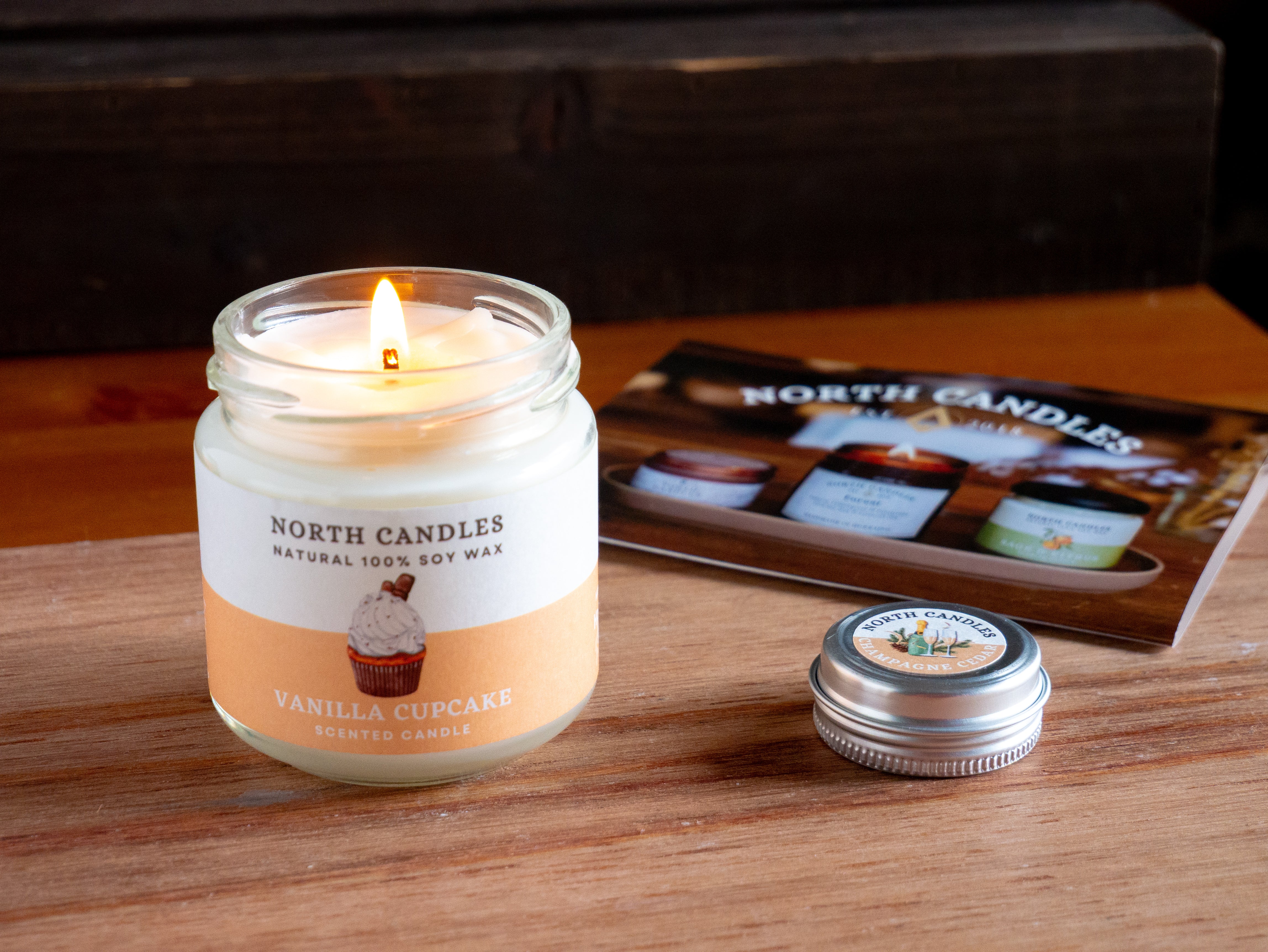バニラカップケーキビンキャンドル – North Candles