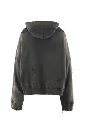 SAINT Mxxxxxx セイント マイケル FW24 HOODIE/DBL-FC ZIP / BLK - NUBIAN