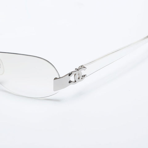 シャネル CHANEL リムレス フレームレス クリア ココマーク サングラス