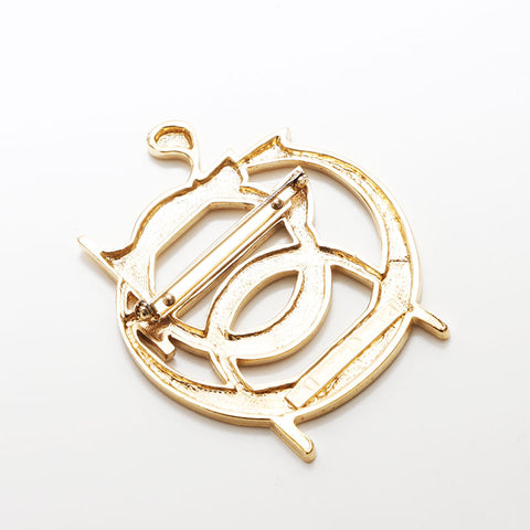 Christian Dior Logo Brooch Gold WS12592 – NUIR VINTAGE