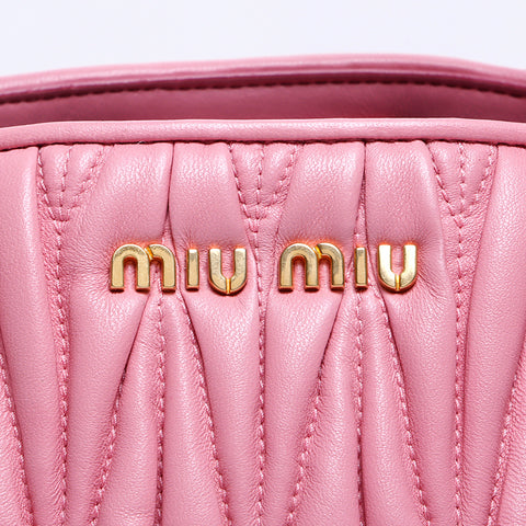 ミュウ ミュウ Miu Miu 2way マトラッセ ショルダーバッグ ピンク