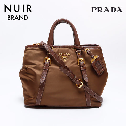 プラダ PRADA 2way ナイロン ショルダーバッグ ブラウン WS8344 – NUIR