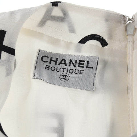 シャネル CHANEL ココマーク ロゴ ワンピース ホワイト P4040 – NUIR