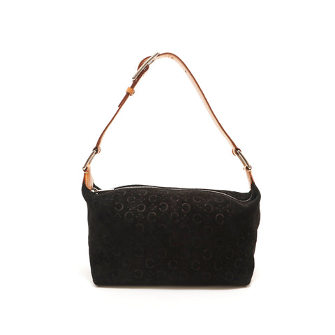 セリーヌ CELINE Cマカダム スエード ワンショルダー ハンドバッグ