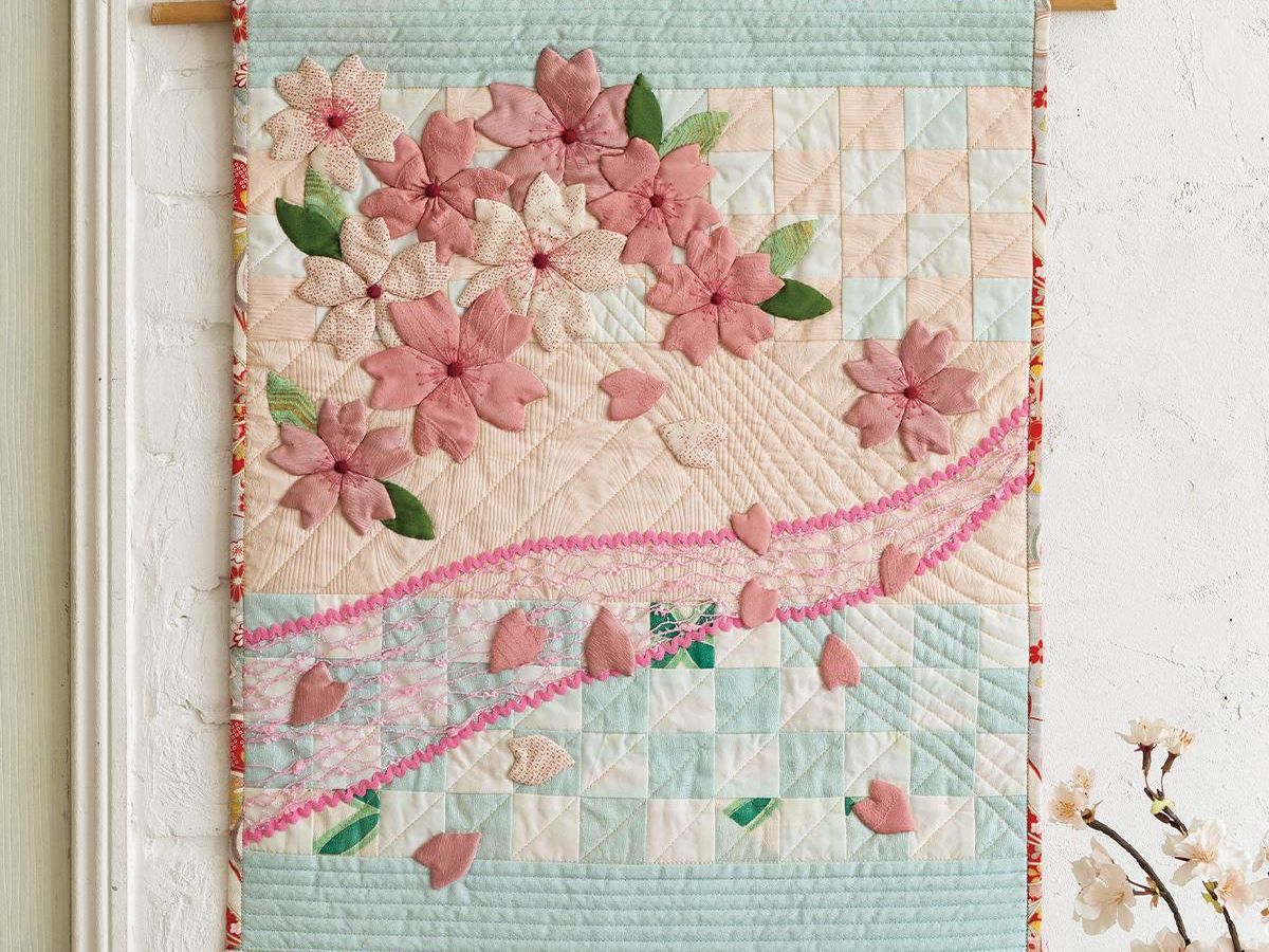 パッチワーク「桜のタペストリー」の作り方｜ぬくもり