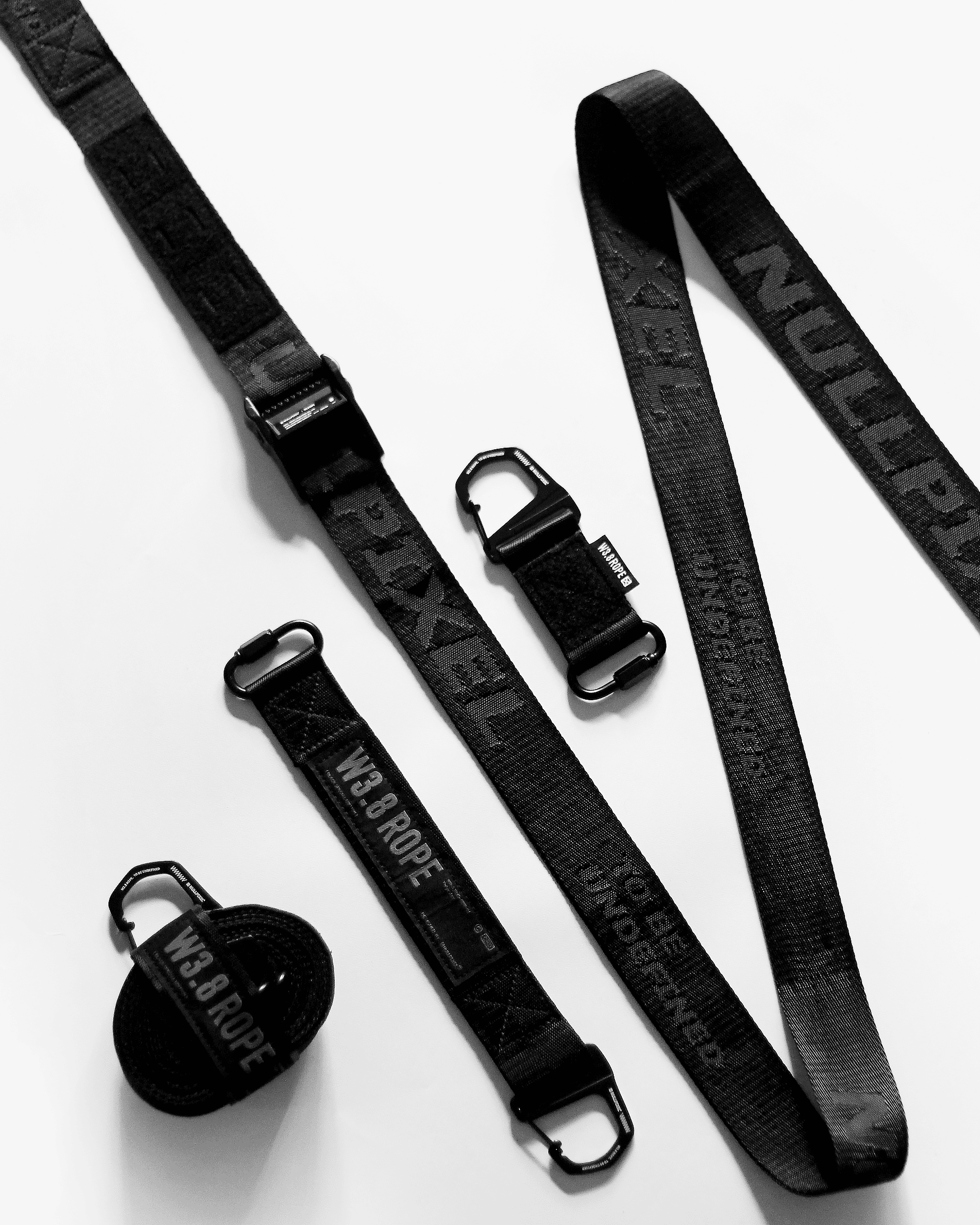 W3.8 ROPE [BLACK] - Multi-Use Wide Rope - NULLPIXEL