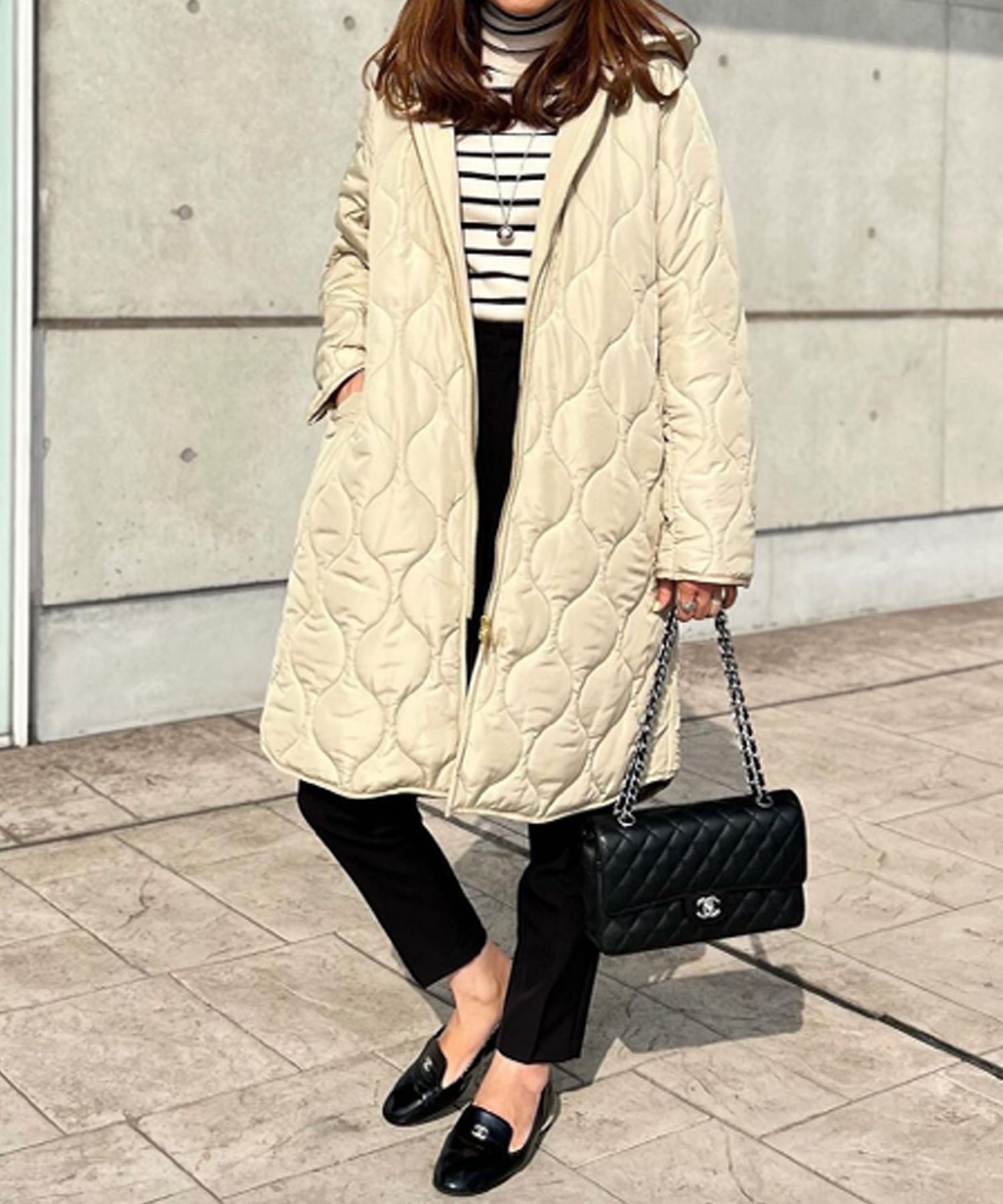 美シルエット3wayキルティングフードコート Emma Taylor│STYLEDOOR