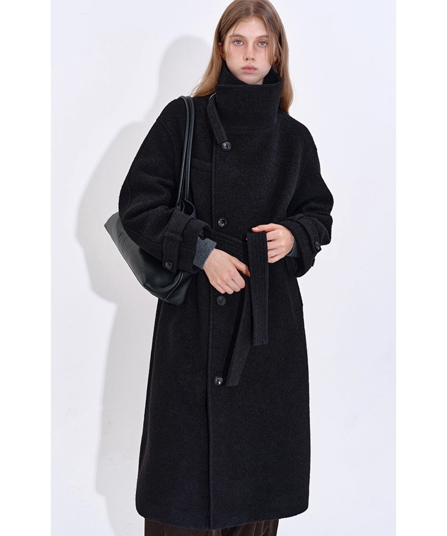 スタンドカラー ウールロングコート FD25W055【Fano Studios】【2025AW