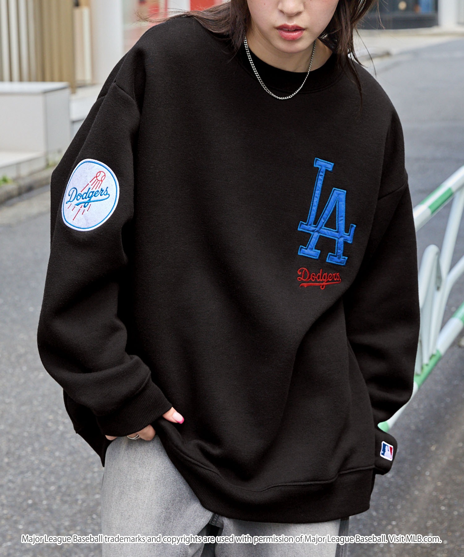 MLB/メジャーリーグベースボール 別注 ワッペン刺繍 ビッグシルエット