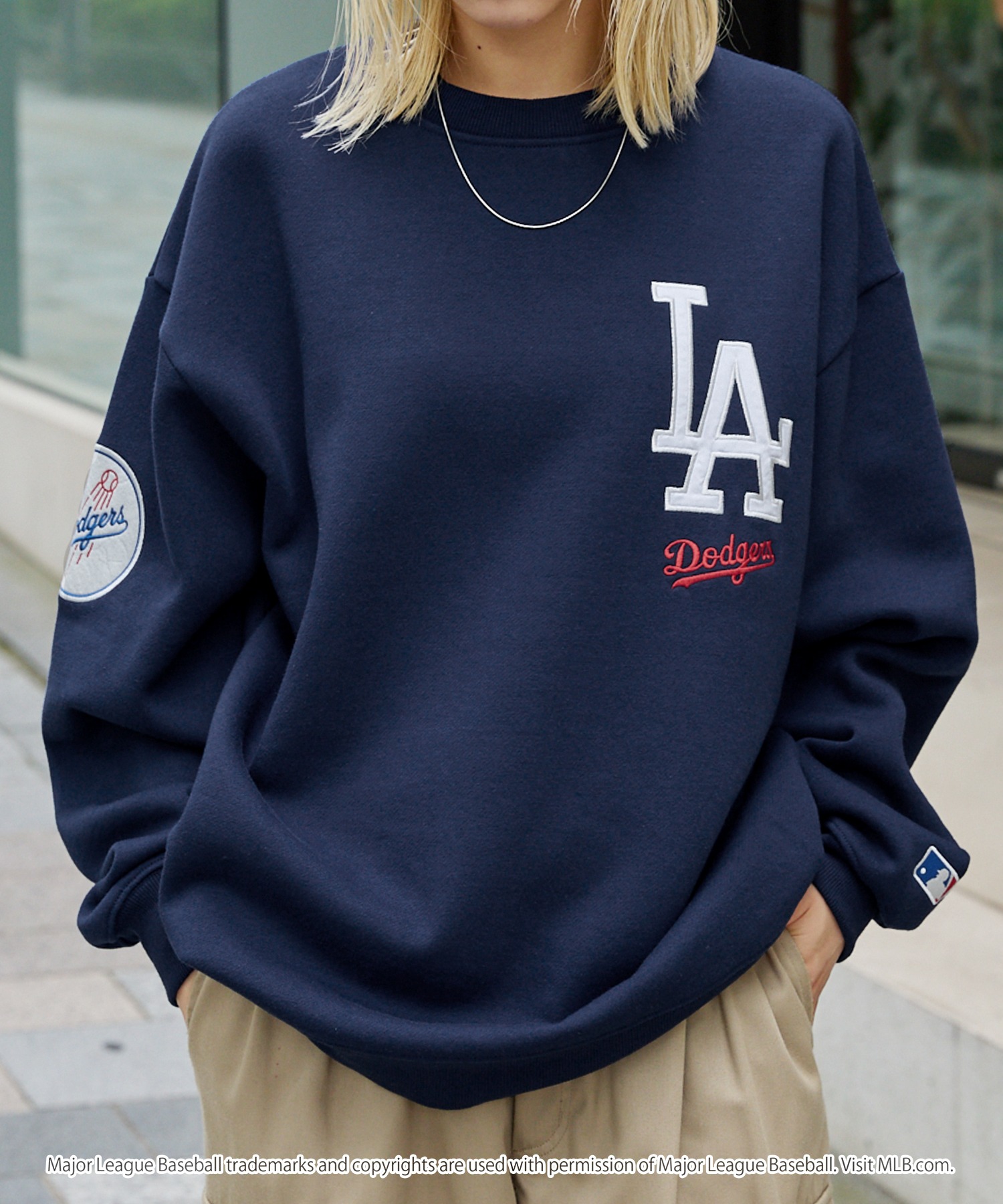 MLB/メジャーリーグベースボール 別注 ワッペン刺繍 ビッグシルエット