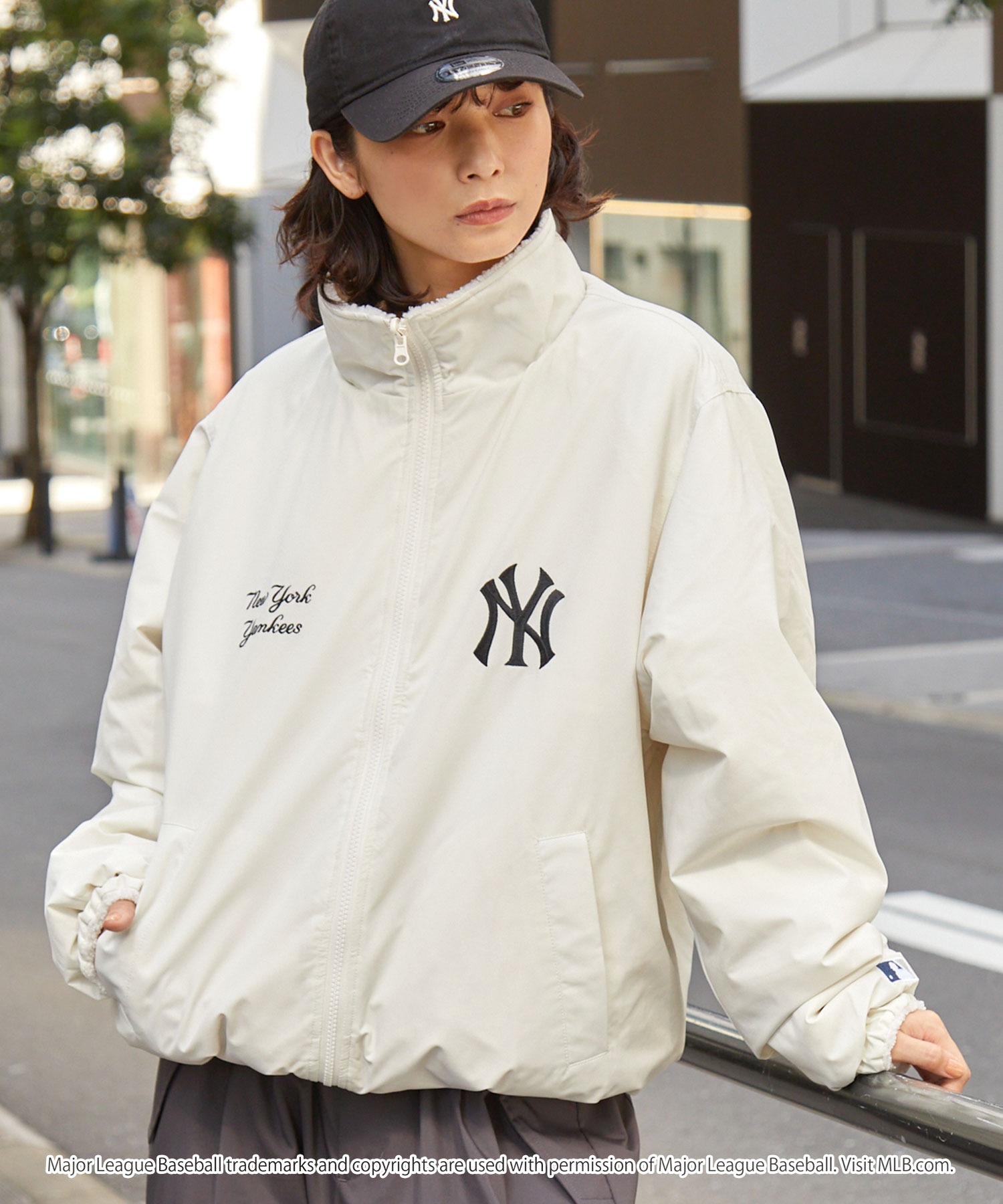 MLB/メジャーリーグベースボール 別注 ワッペン刺繍 2WAYリバーシブル