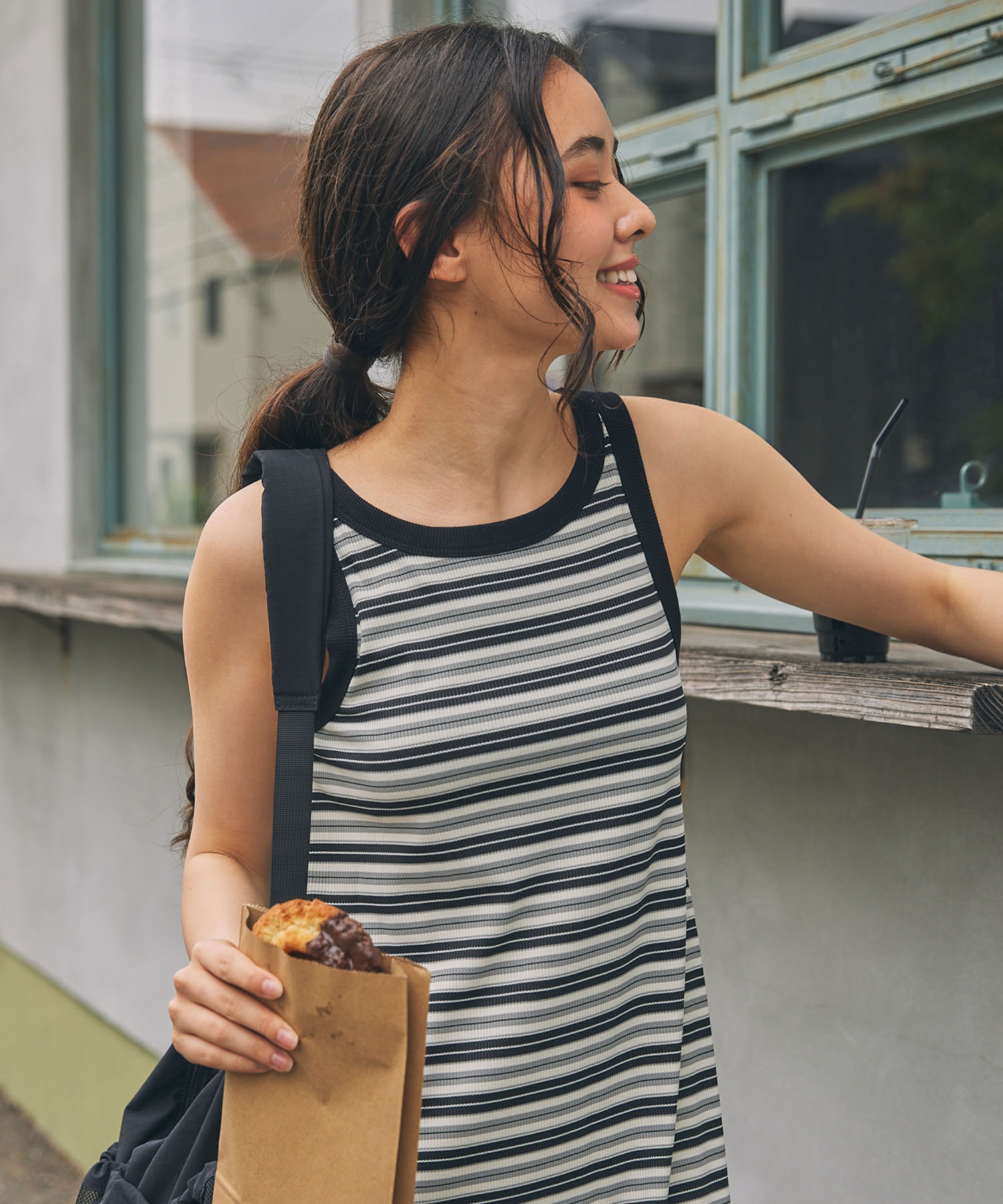 カップ付き アメスリ タンクトップ ワンピース MONO-MART LADY'S│MONO